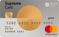 Supreme Card Gold Mastercard kredittkort